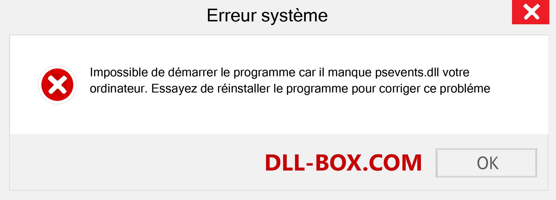 Le fichier psevents.dll est manquant ?. Télécharger pour Windows 7, 8, 10 - Correction de l'erreur manquante psevents dll sur Windows, photos, images